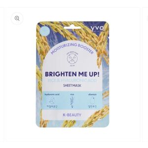 YVO BRIGHTEN ME UP! MOISTURIZING BOOSTER RICE & HYALURONIC ACID SHEET MASK